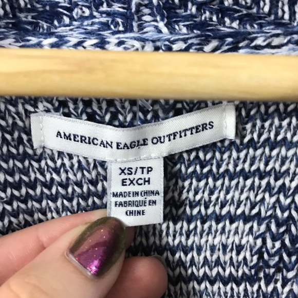 American Eagle Aztec tribal fringed open cardigan - Picture 5 of 8